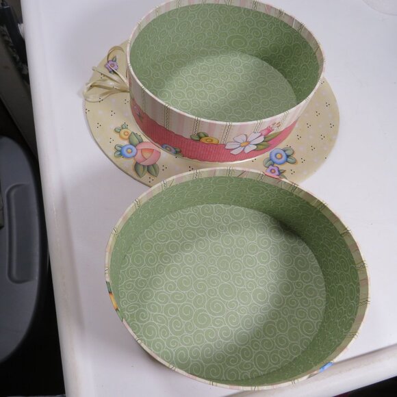 Mary Engelbreit Hat Gift Box Floral Yellow & Green - Picture 5 of 8